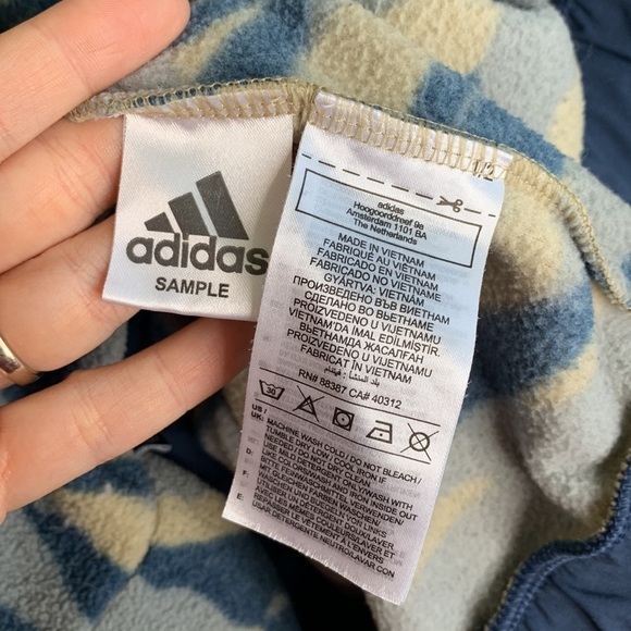 Adidas Men's Blue Camouflage Fleece Tx Print Crew Sweatshirt sz M - Picture 10 of 12